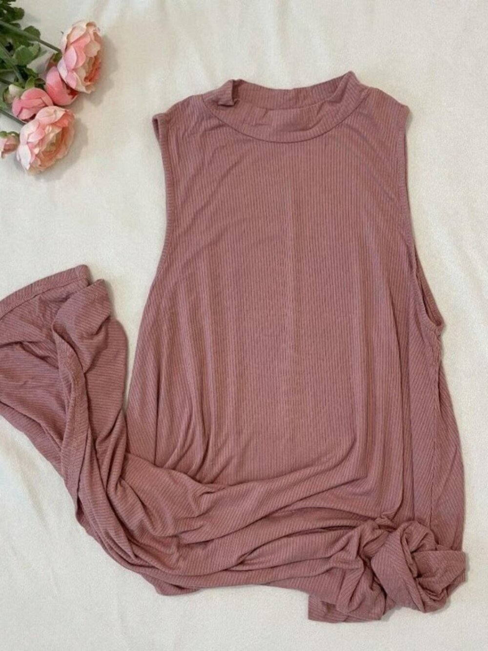 Forever 21 Dusty Pink Stretch Tank Mini Dress
